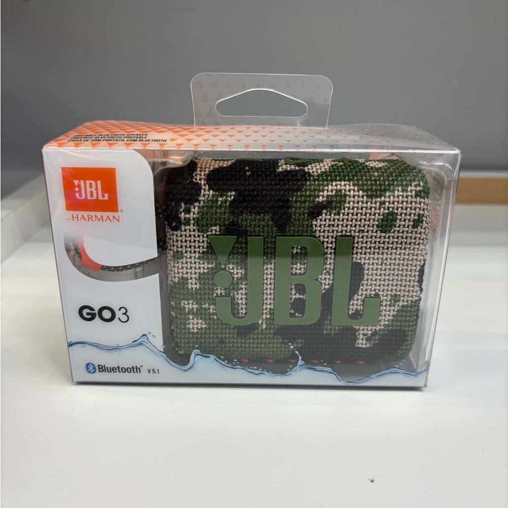 JBL GO 3 Portable Bluetooth Speaker - Green Camouflage
